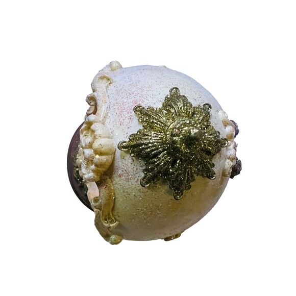 Vintage Angel Lighted Figurine Egg Shape Gold Edged Large Apex Collection - Picture 6 of 15